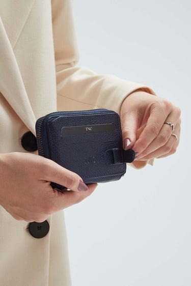  Tamer Tanca Erkek Hakiki Deri Lacivert Kartlık