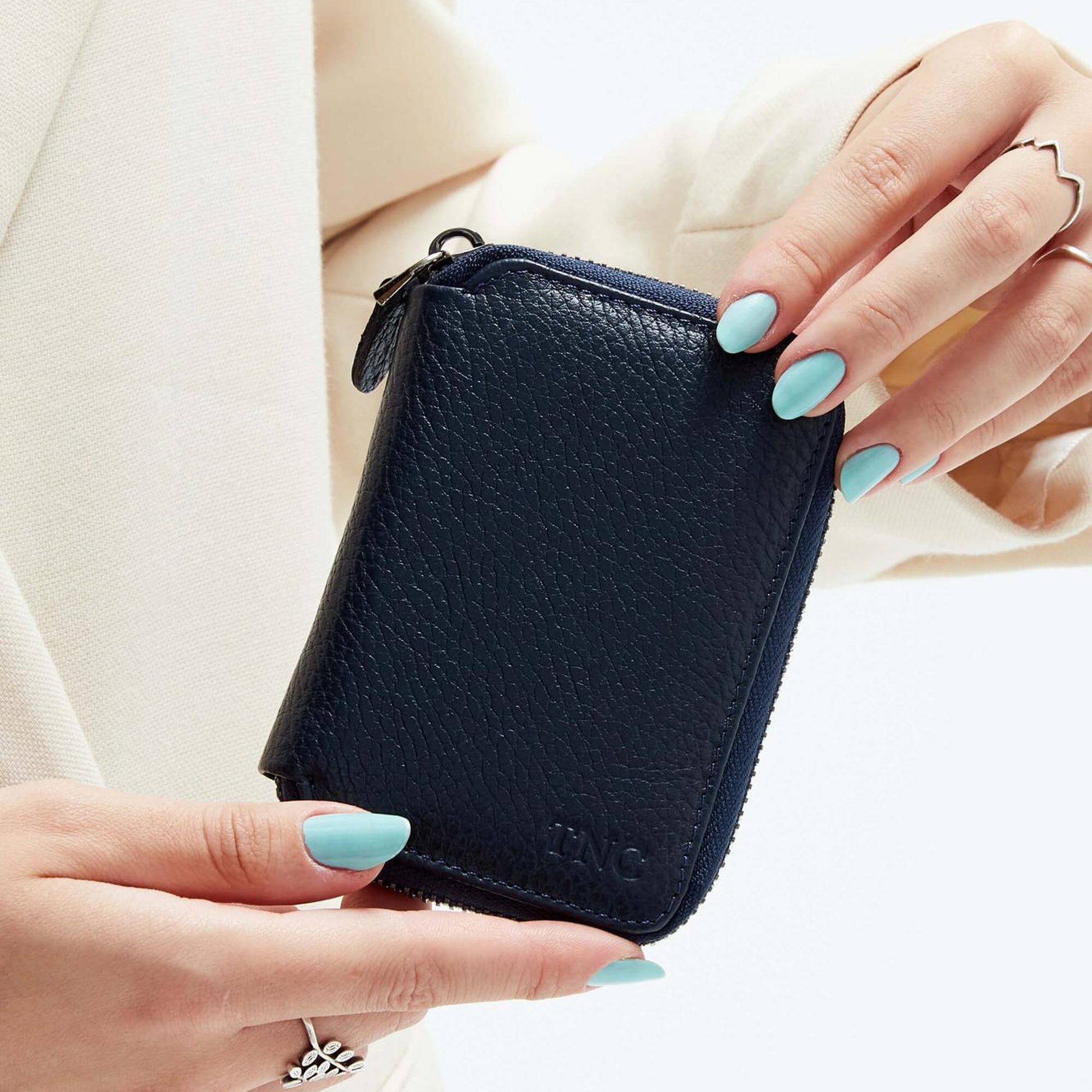 Tamer Tanca Erkek Hakiki Deri Lacivert Cüzdan Cuzdan