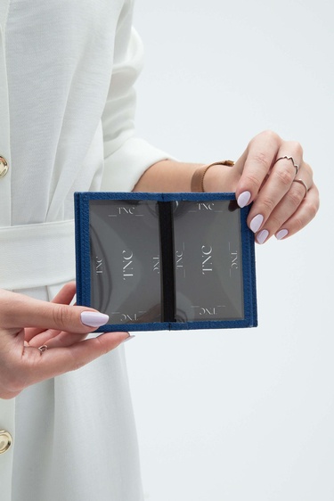  Tamer Tanca Erkek Hakiki Deri Koyu Mavi Kartlık