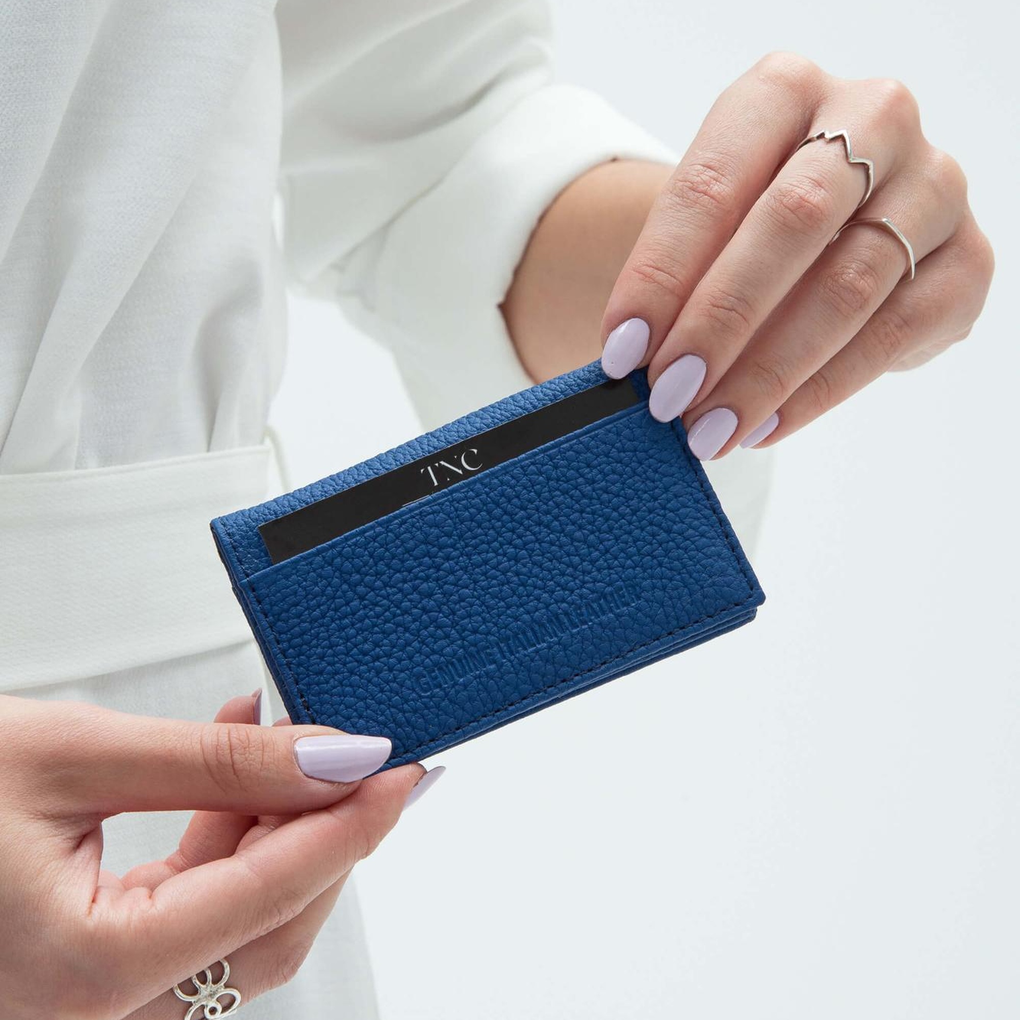 Tamer Tanca Erkek Hakiki Deri Koyu Mavi Kartlık