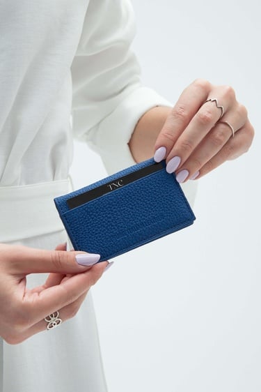  Tamer Tanca Erkek Hakiki Deri Koyu Mavi Kartlık