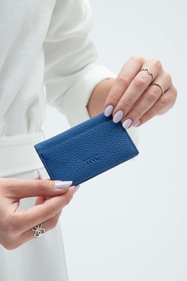  Tamer Tanca Erkek Hakiki Deri Koyu Mavi Kartlık