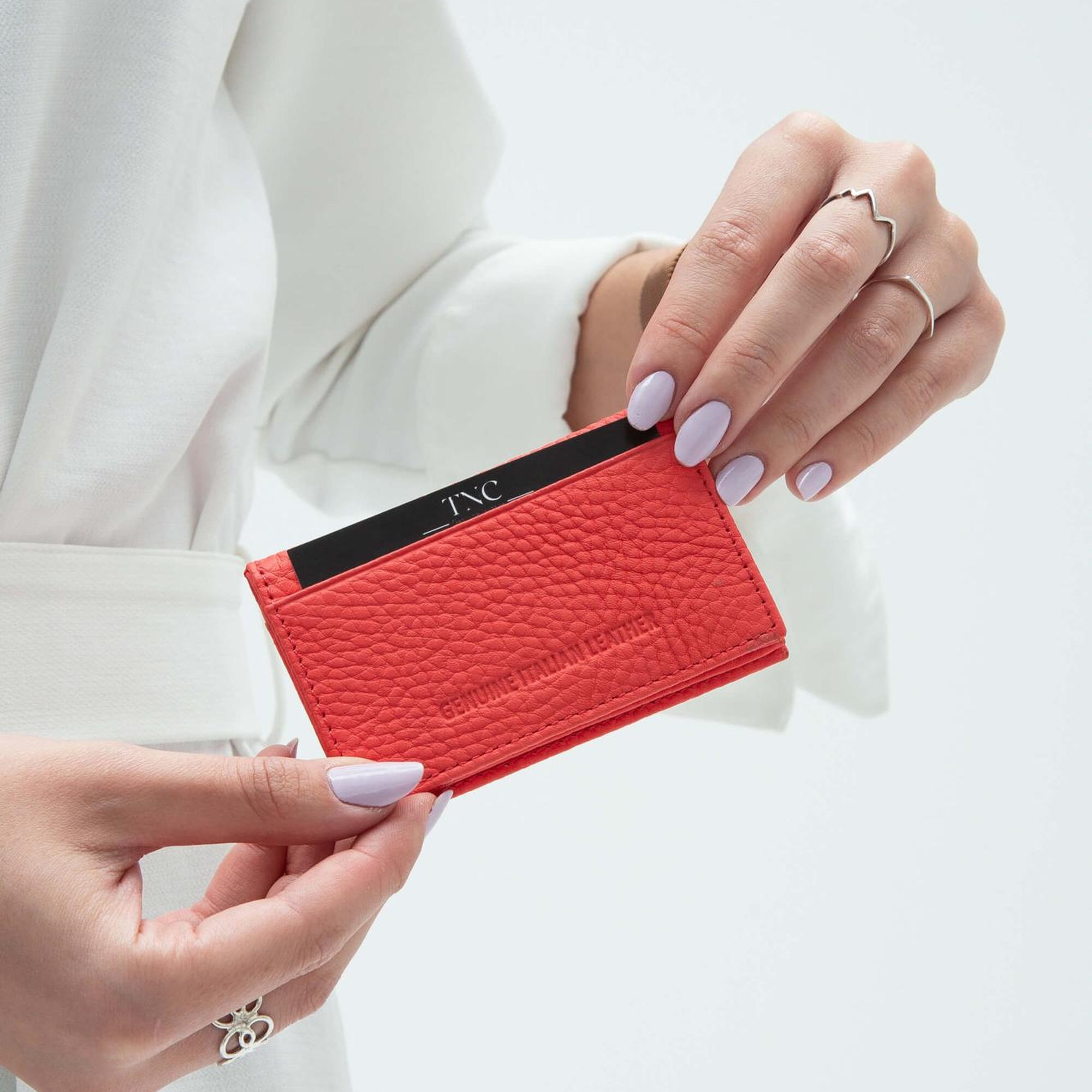 Tamer Tanca Erkek Hakiki Deri Yavruağzı Kartlık