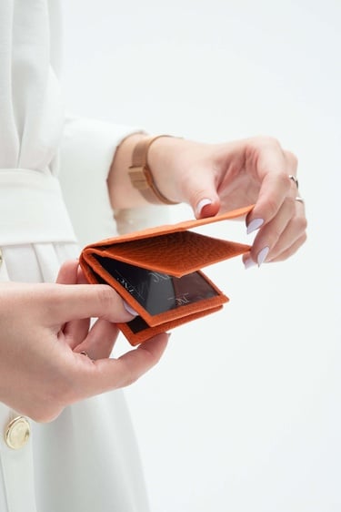  Tamer Tanca Erkek Hakiki Deri Turuncu Kartlık