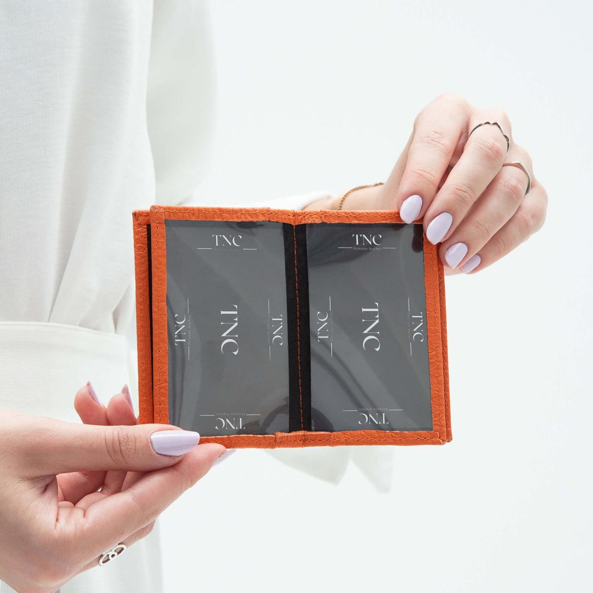 Tamer Tanca Erkek Hakiki Deri Turuncu Kartlık