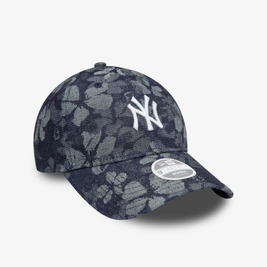  New Era Floral Denim Kadın Gri Şapka