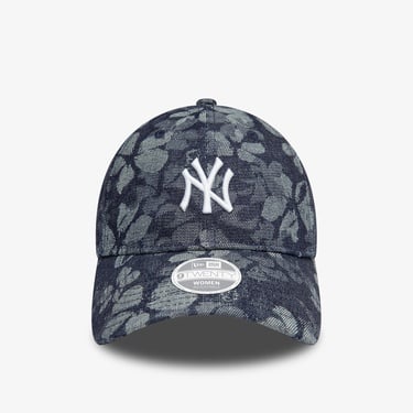  New Era Floral Denim Kadın Gri Şapka