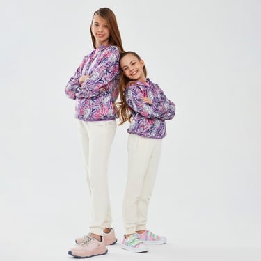  Skechers Micro Collection Full Zip Çocuk Mor Ceket