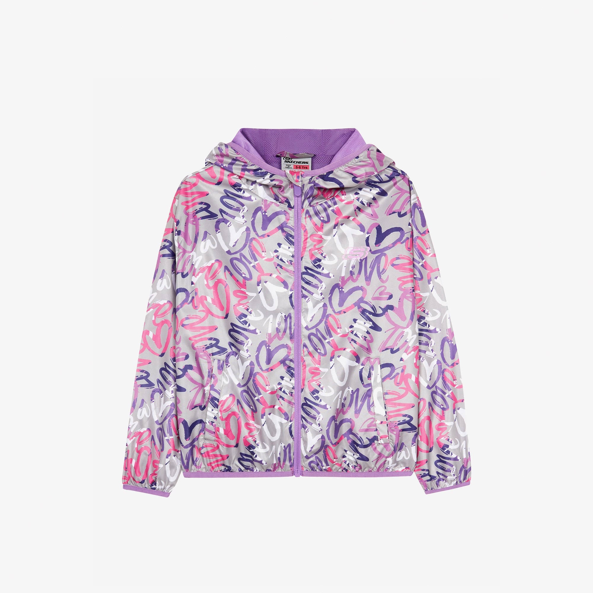 Skechers Micro Collection Full Zip Çocuk Mor Ceket
