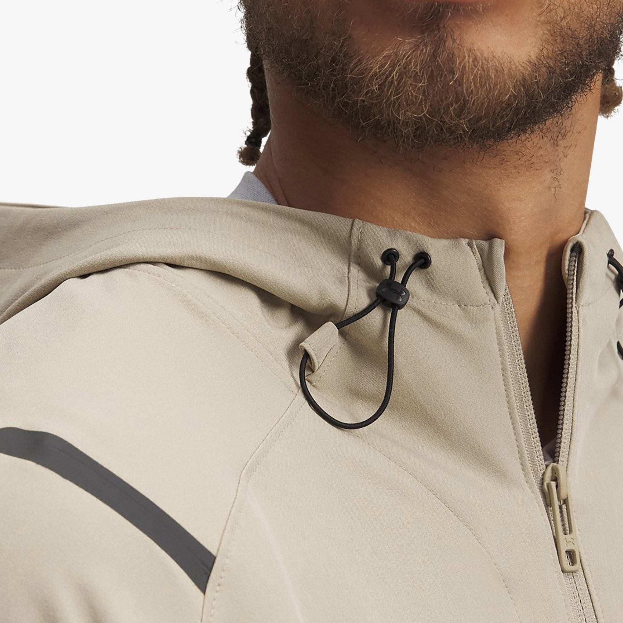 Under Armour Unstoppable Left Chest Erkek Bej Eşofman Üstü