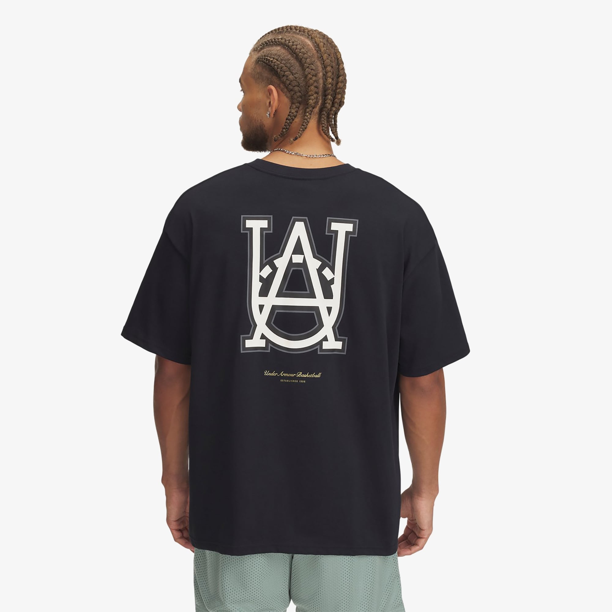 Under Armour Heavyweight Hoops Courtside Erkek Siyah T-Shirt