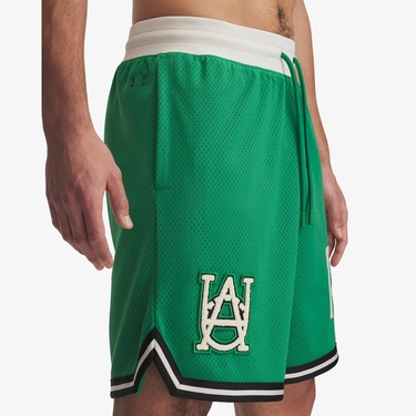  Under Armour Courtside Hoops Erkek Yeşil Basketbol Şortu