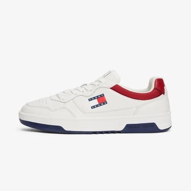  Tommy Hilfiger Jeans Cupsole Leather Erkek Beyaz Spor Ayakkabı
