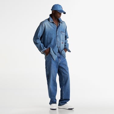  Tommy Hilfiger Jeans Cupsole Leather Erkek Beyaz Spor Ayakkabı