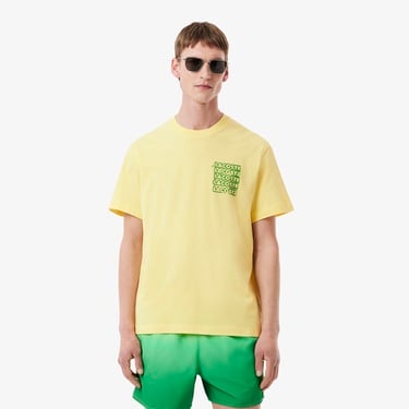  Lacoste Classic Fit Erkek Sarı T-Shirt