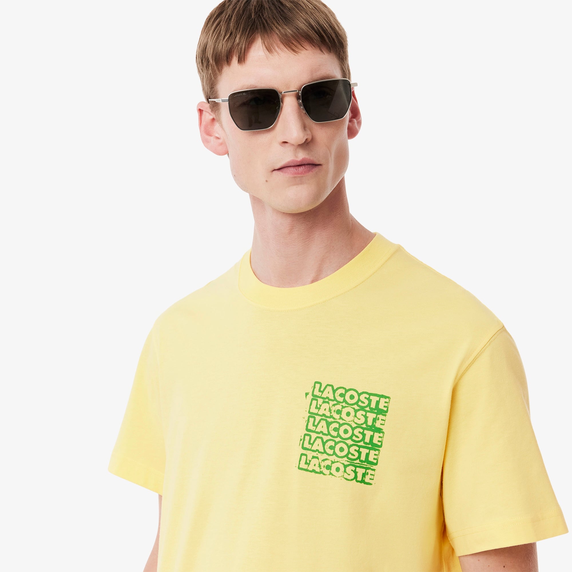 Lacoste Classic Fit Erkek Sarı T-Shirt