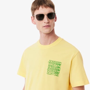  Lacoste Classic Fit Erkek Sarı T-Shirt