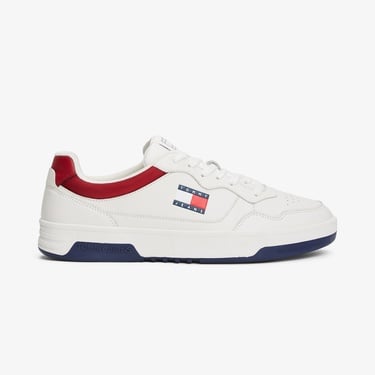  Tommy Hilfiger Jeans Cupsole Leather Erkek Beyaz Spor Ayakkabı