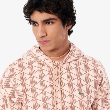  Lacoste Relaxed Fit Monogram Erkek Kahverengi Sweatshirt
