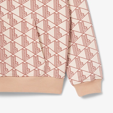  Lacoste Relaxed Fit Monogram Erkek Kahverengi Sweatshirt