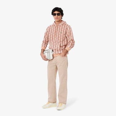  Lacoste Relaxed Fit Monogram Erkek Kahverengi Sweatshirt