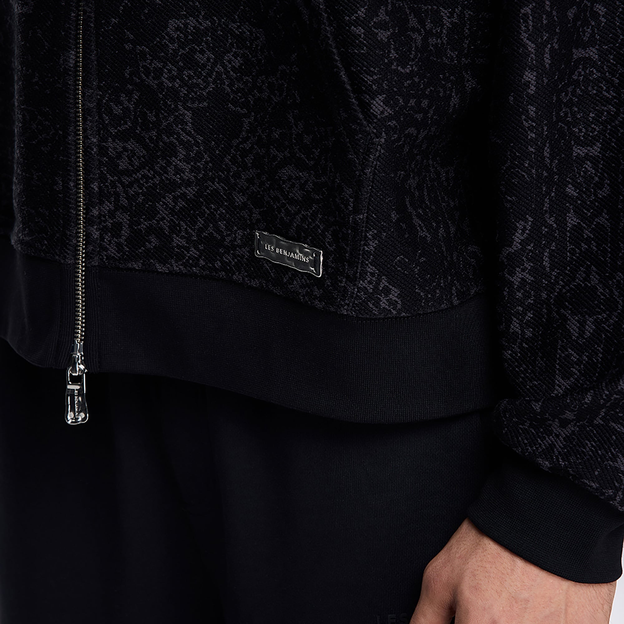 Les Benjamins Classic Full Zipped Erkek Siyah Sweatshirt