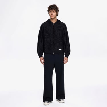  Les Benjamins Classic Full Zipped Erkek Siyah Sweatshirt