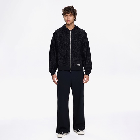  Les Benjamins Classic Full Zipped Erkek Siyah Sweatshirt