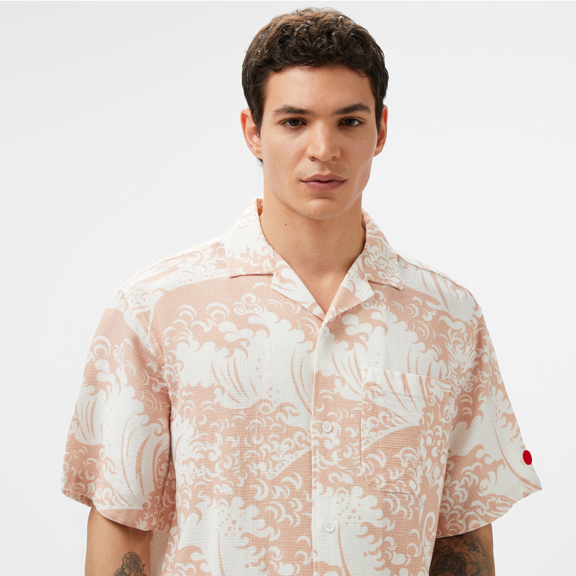 UNITED4 Comfort Erkek Beyaz/Pembe Gömlek