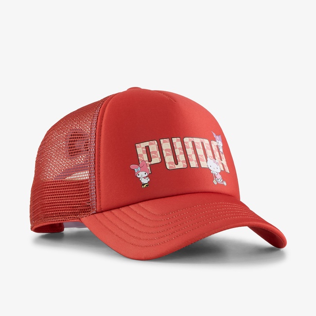  Puma X Hello Kitty Friends Trucker Çocuk Kırmızı Şapka