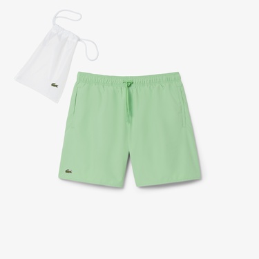  Lacoste Mid Length Monocrome Erkek Yeşil Mayo