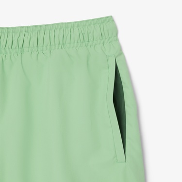  Lacoste Mid Length Monocrome Erkek Yeşil Mayo