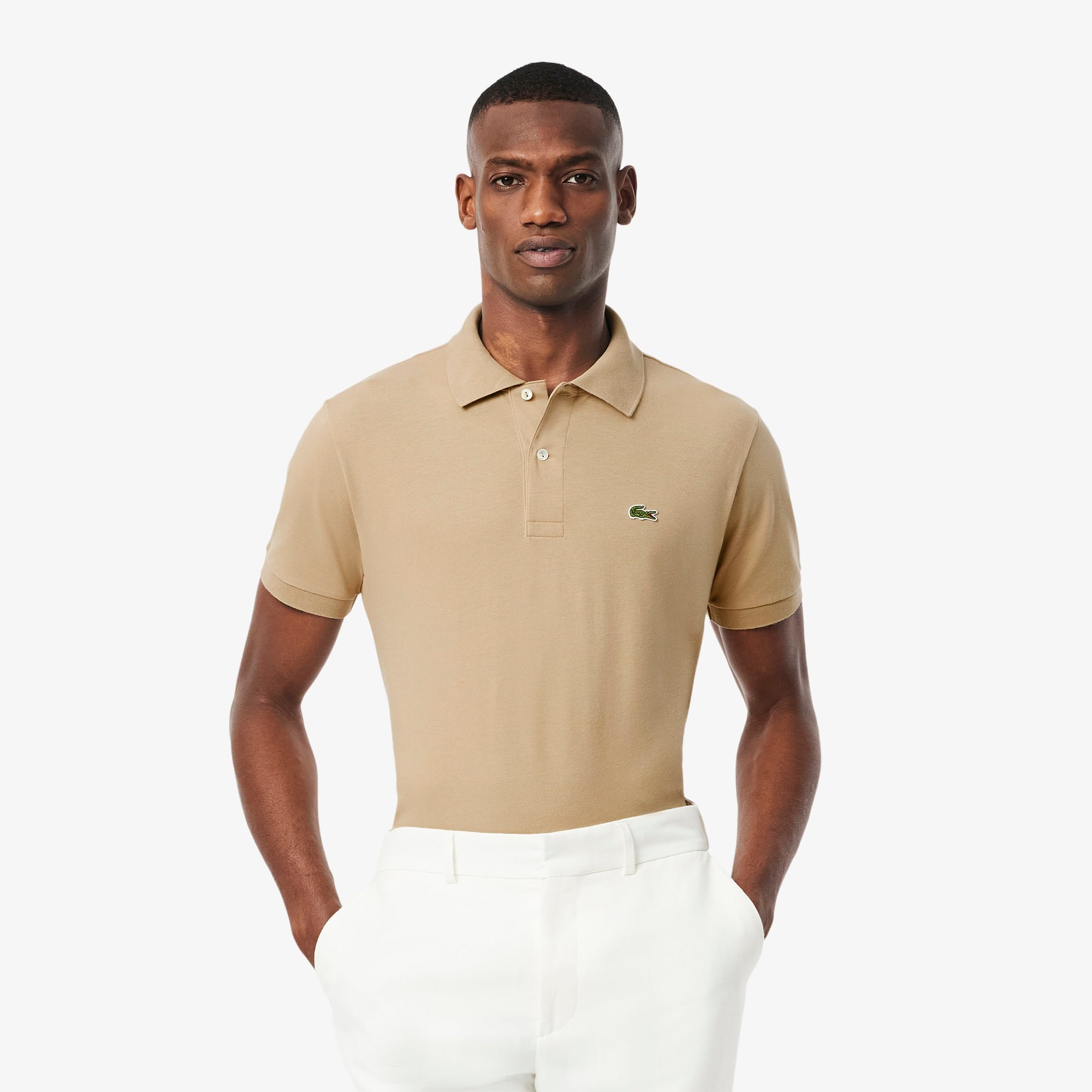 L.12.12 Light Erkek Classic Fit Bej Polo