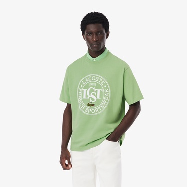  Lacoste Loose Fit Erkek Yeşil T-Shirt