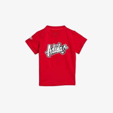  adidas Originals Çocuk Kırmızı/Siyah Şort Takım