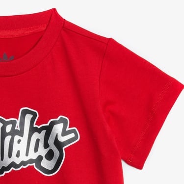  adidas Originals Çocuk Kırmızı/Siyah Şort Takım