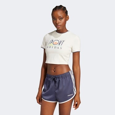  adidas Sportswear Kadın Beyaz Crop T-Shirt