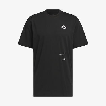  adidas Basketbol Baskılı Erkek Siyah T-Shirt