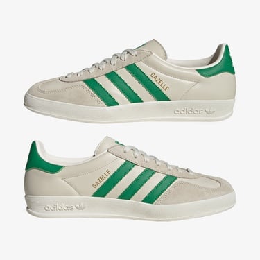  adidas Gazelle Indoor Erkek Bej/Yeşil Spor Ayakkabı