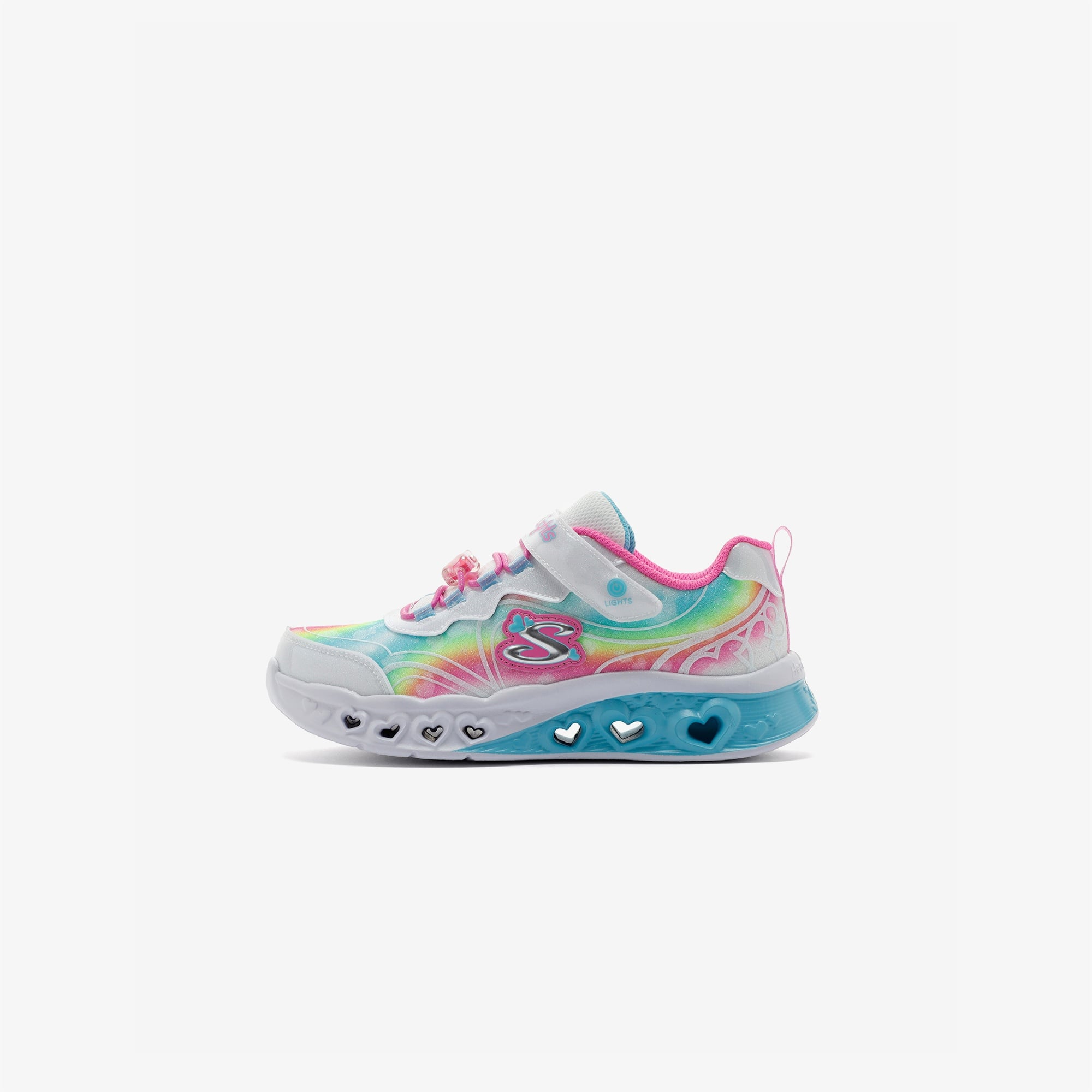 Skechers Flutter Heart Lights Groovy Swirl Çocuk Beyaz Işıklı Spor Ayakkabı