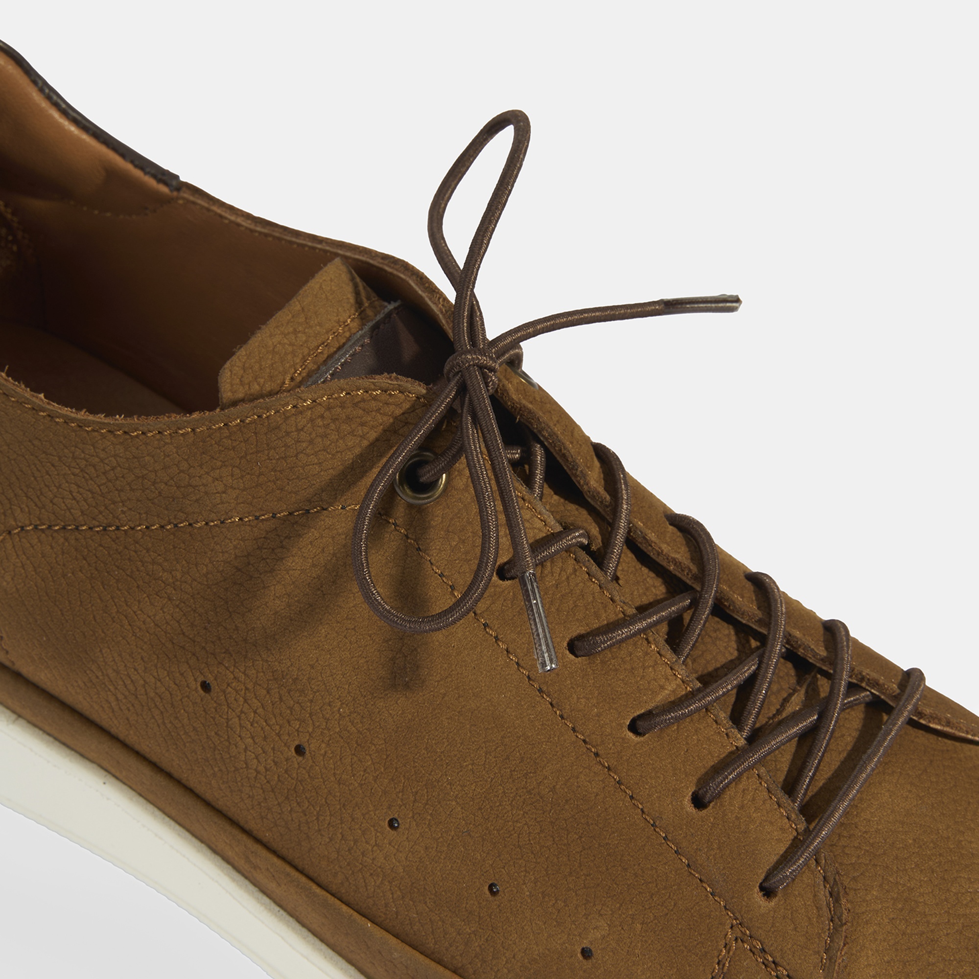 Erkek Taba Deri Bağcıklı Günlük Ayakkabı