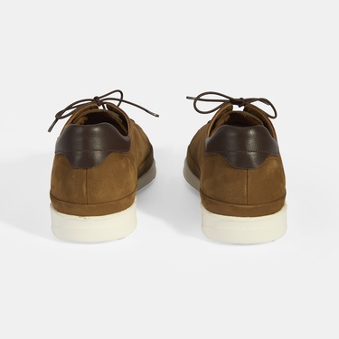  Erkek Taba Deri Bağcıklı Günlük Ayakkabı