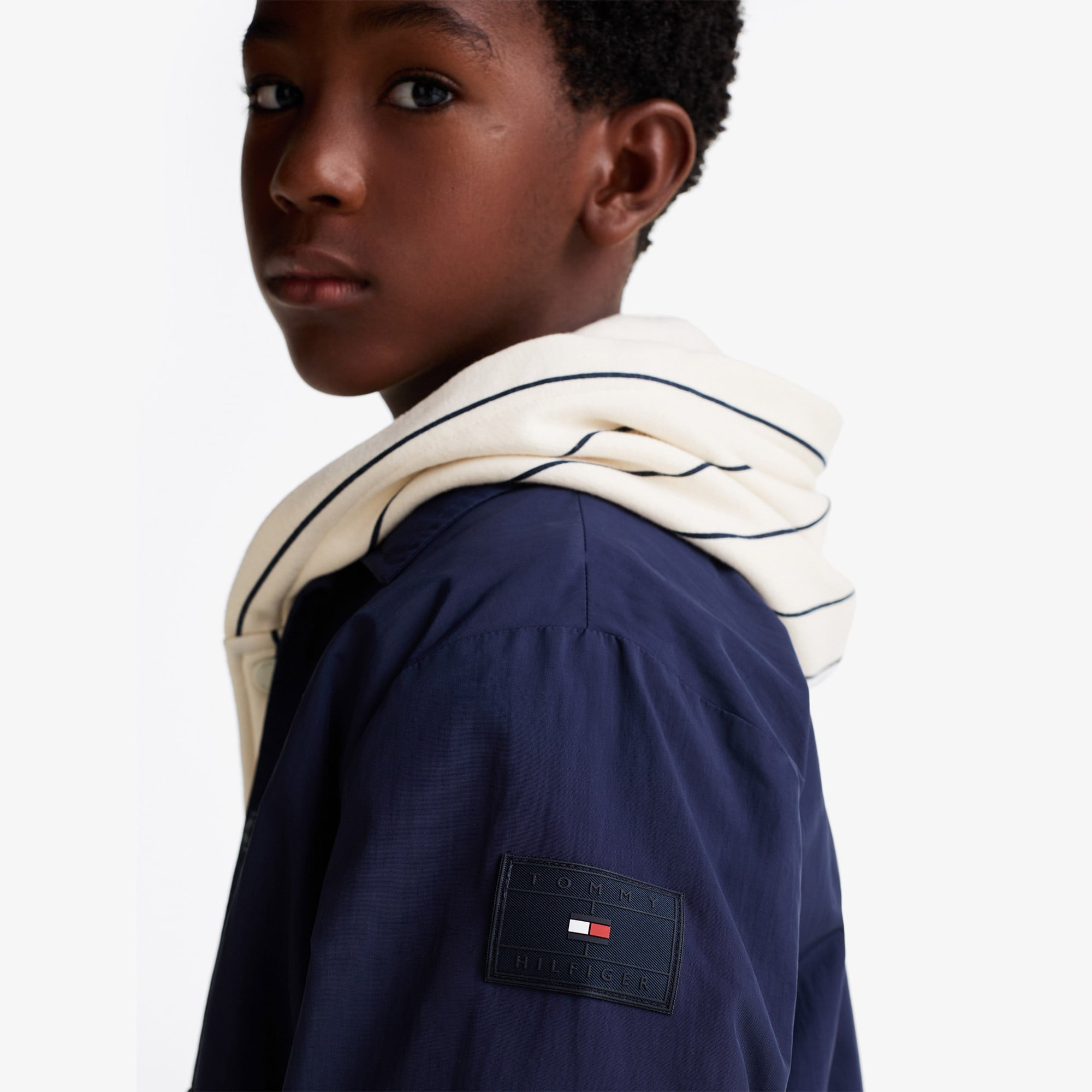 Tommy Jeans Logo Embroidery Çocuk Lacivert Ceket