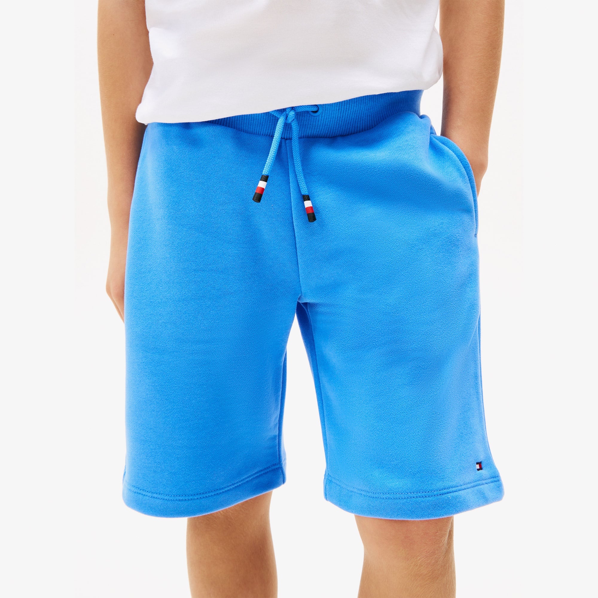 Tommy Hilfiger Baskılı Çocuk Beyaz/Mavi Şort Takım