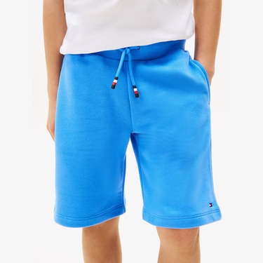  Tommy Hilfiger Baskılı Çocuk Beyaz/Mavi Şort Takım