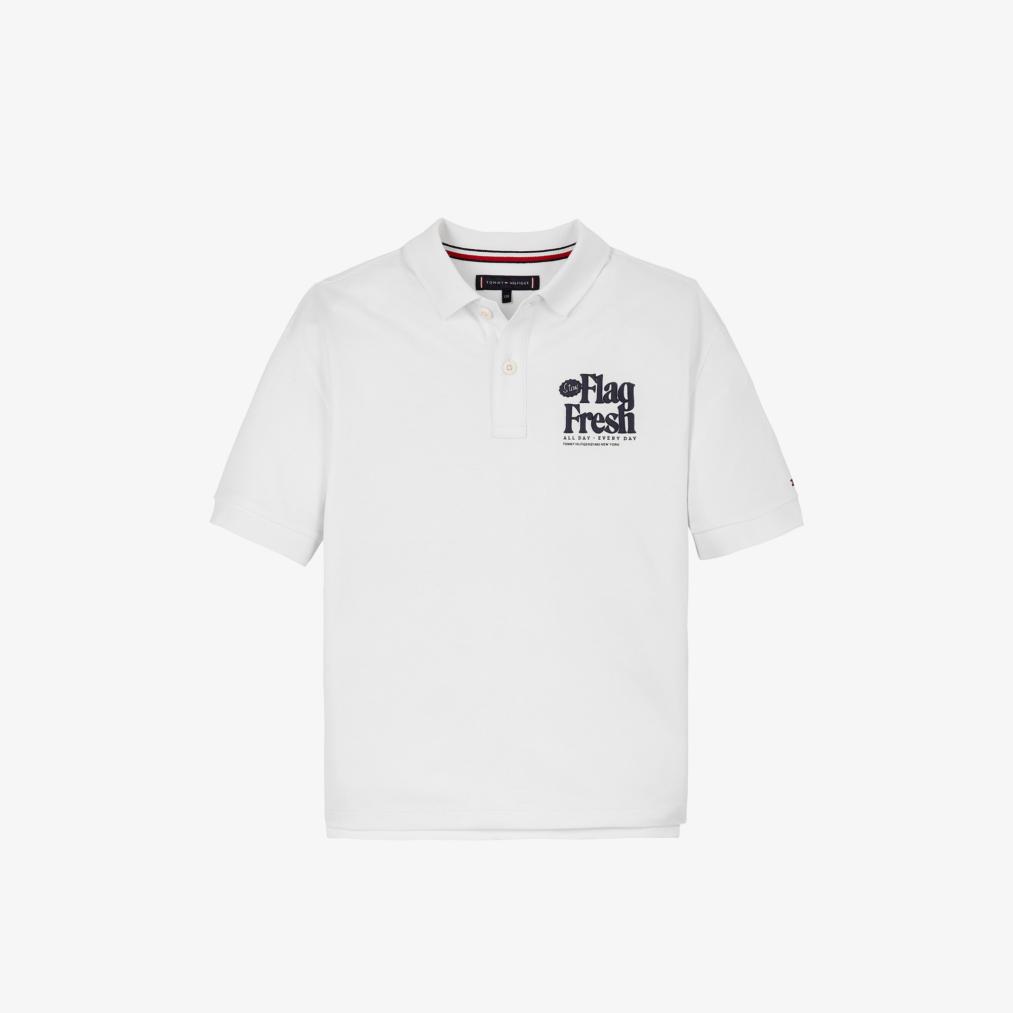Tommy Jeans Flag Fresh Çocuk Beyaz Polo
