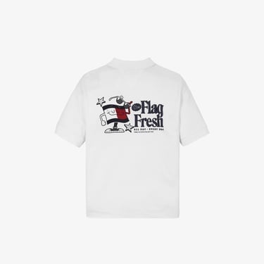  Tommy Jeans Flag Fresh Çocuk Beyaz Polo