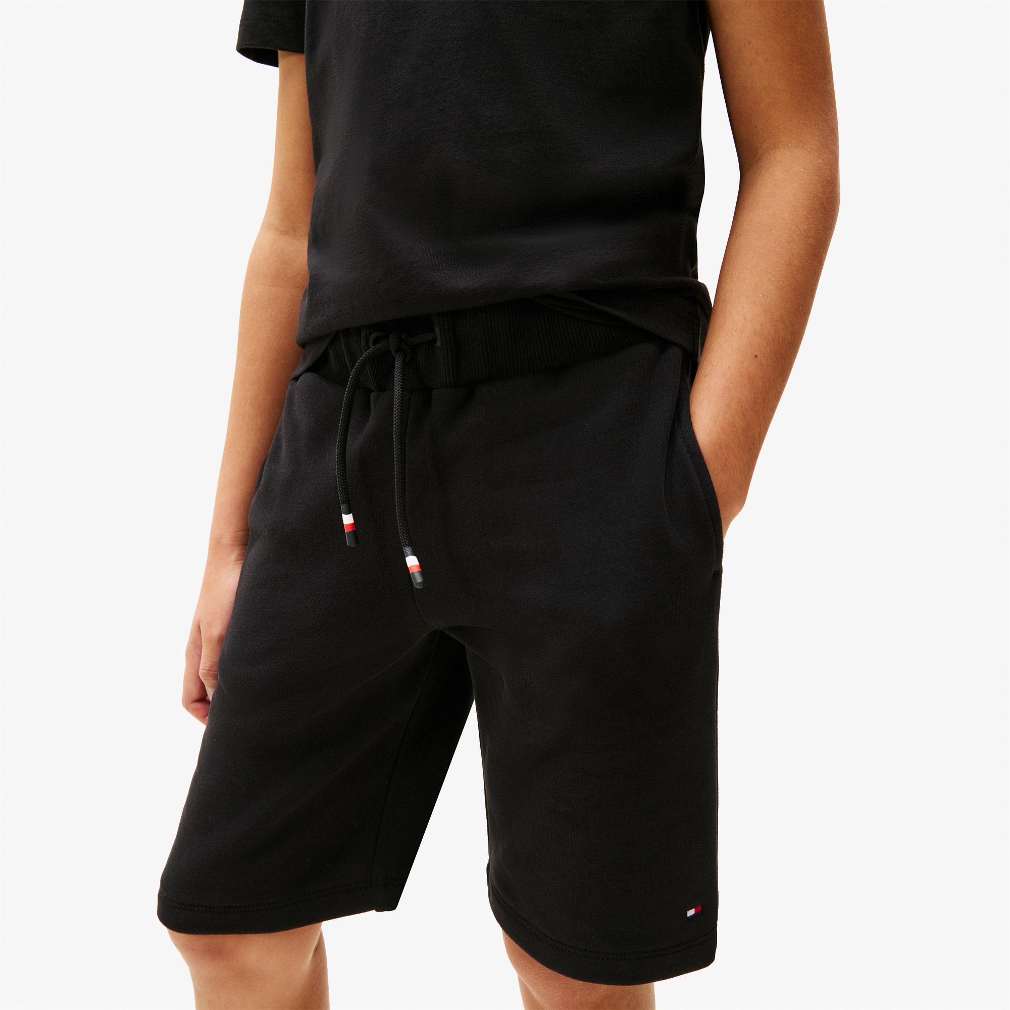 Tommy Hilfiger Baskılı Çocuk Siyah Şort Takım