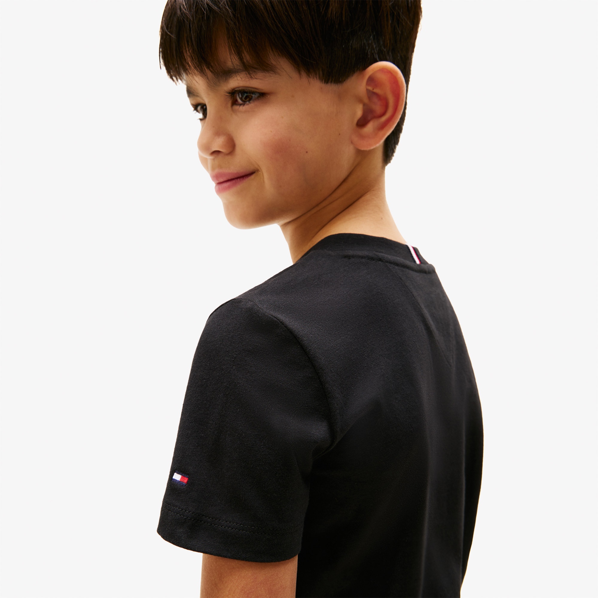 Tommy Hilfiger Baskılı Çocuk Siyah Şort Takım