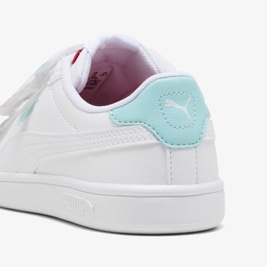  Puma Smash 3 0 Badges Yengeç&Yıldız Figürlü Çocuk Beyaz Spor Ayakkabı